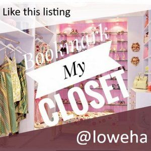 Like this to Bookmark my closet @loweha
